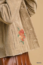 Corduroy Embroidered Jacket