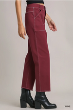 Twill Contrast Trim Pants