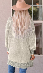 Chunky Knit Open Cardi