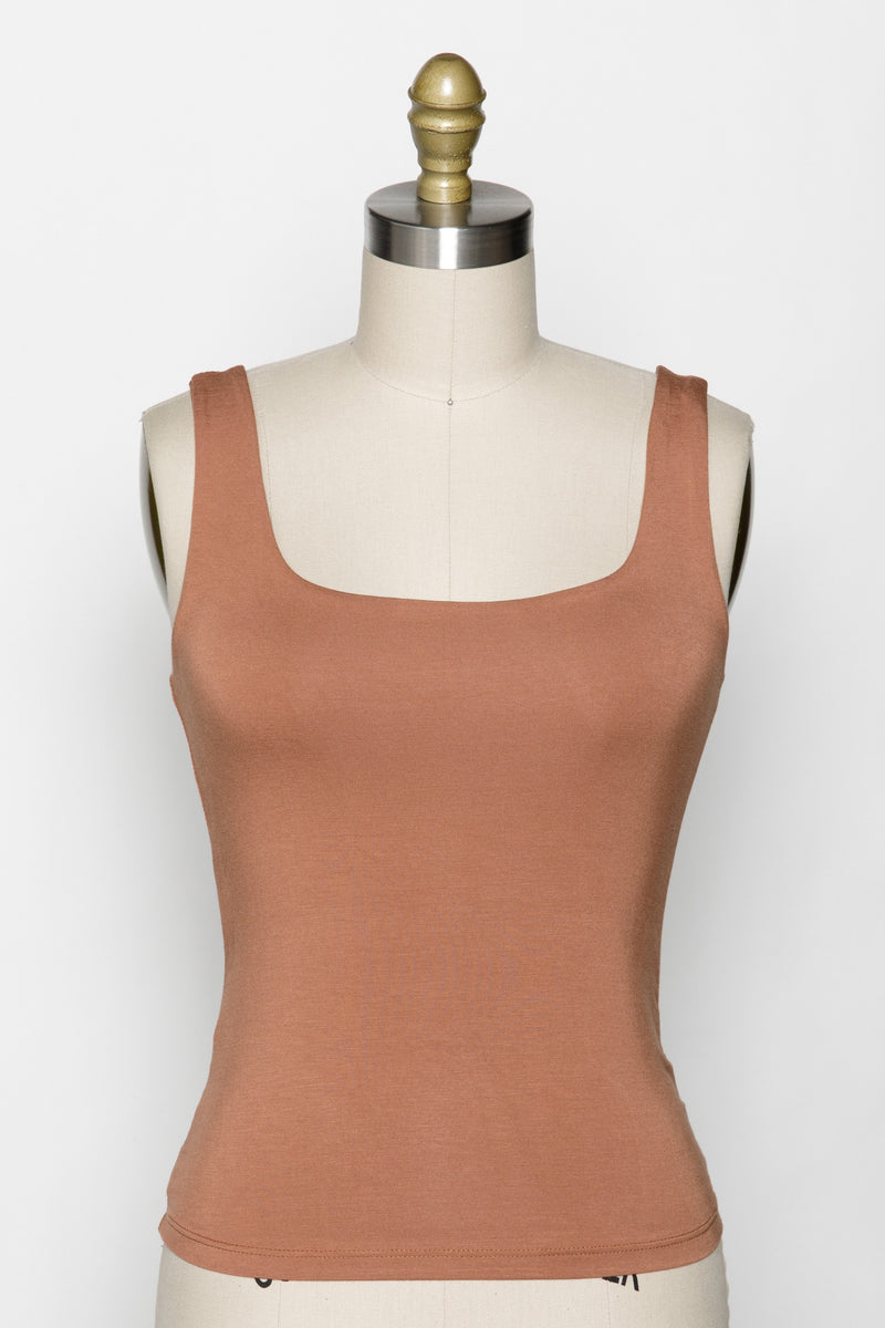 Modal Square Neck Tank Top in Six Different Colors