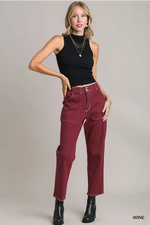 Twill Contrast Trim Pants