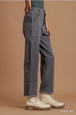 Twill Contrast Trim Pants