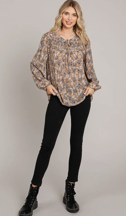 Soft Mochas Print Blouse