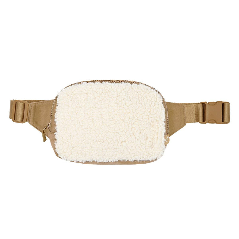 Sherpa and Suede C.C Belt Bag