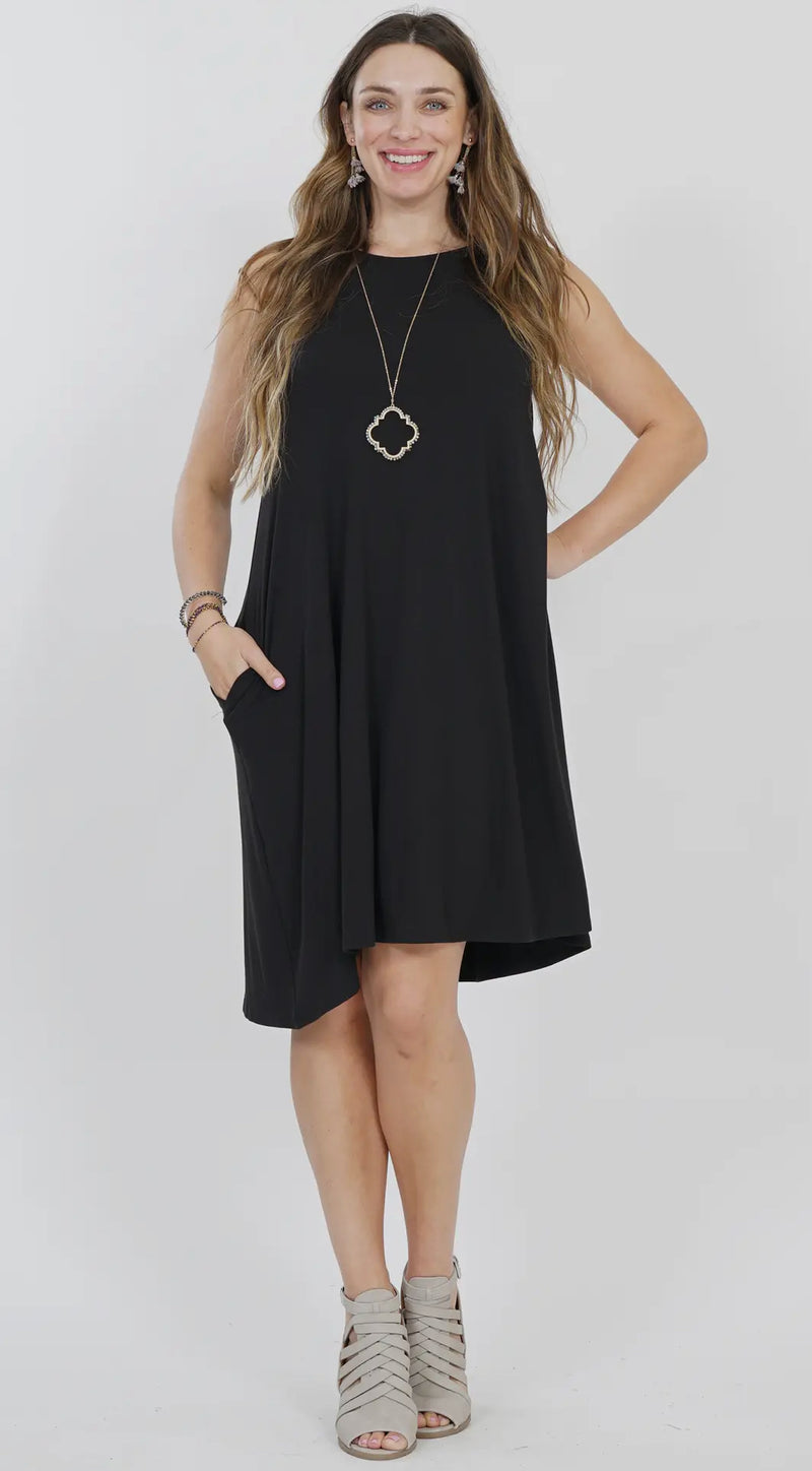 Plus Curvy Sleeveless Tank Flare Dress