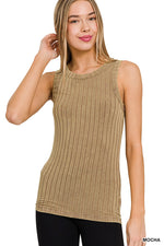 Chunky Ribbed Scoop Neck Tank