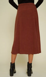 Acid Washed Long Skirts in Terracotta and Black