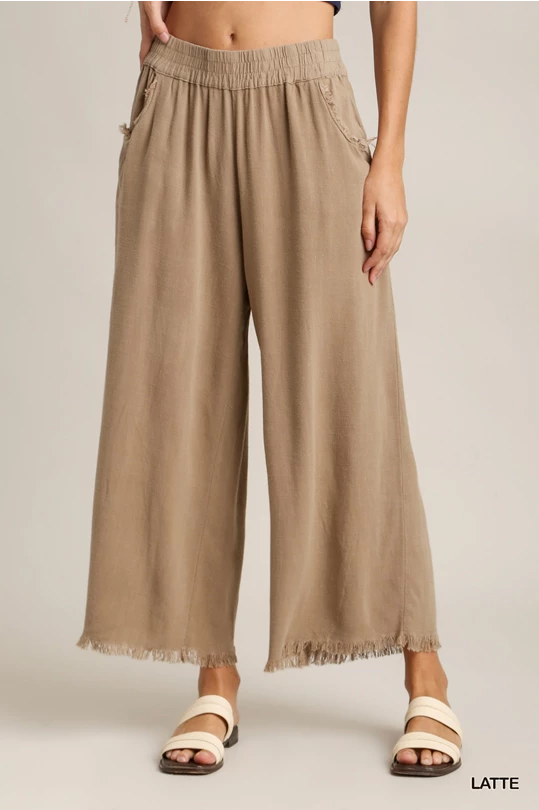 Wide Leg Pants in Brown, Black and Latte