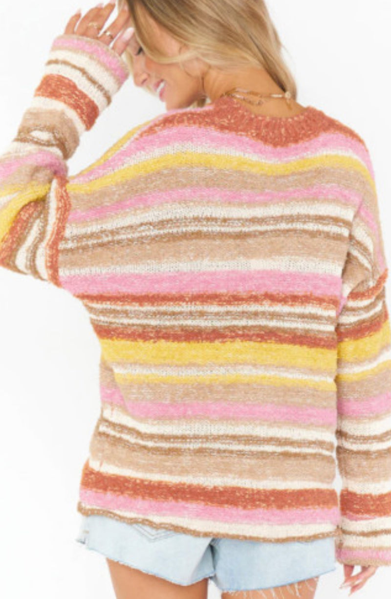 Fun Striped Light Knit Sweater