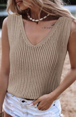 Khaki Light Knit Tank