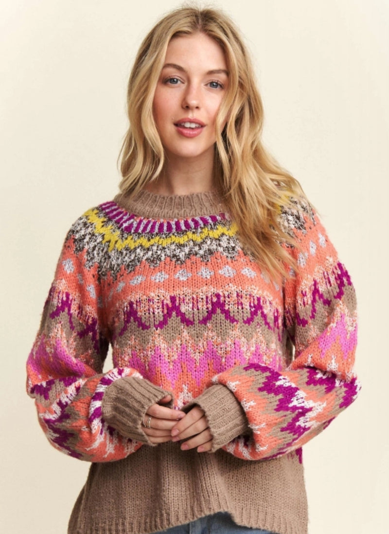 Zig Zag Fair Isle Sweater