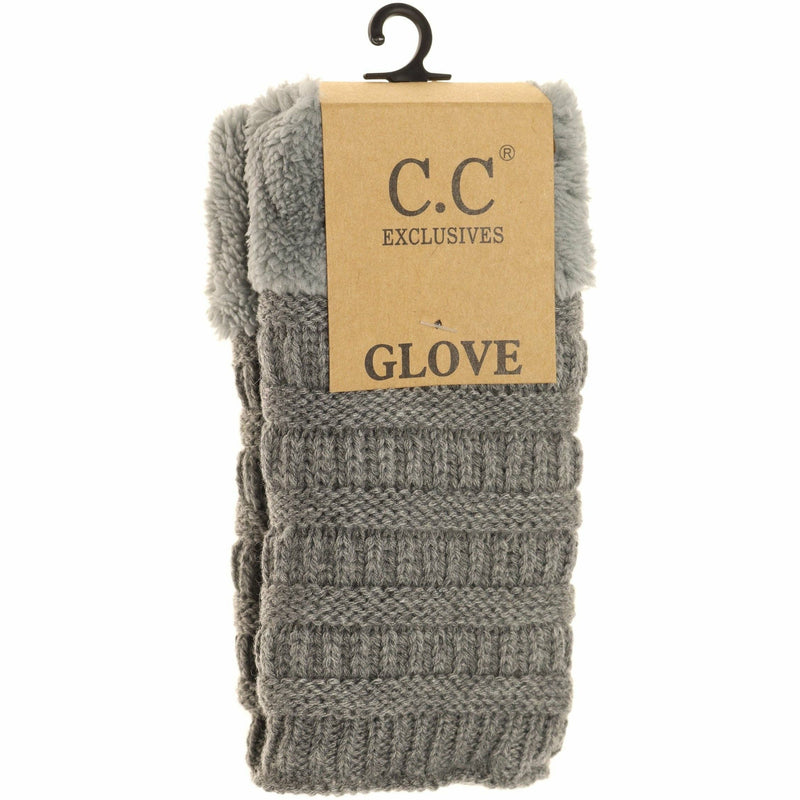 Fingerless Sherpa Lined Women's Gloves Available in 4 Colors