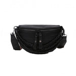 Vegan Alligator Sling Bag Featuring Detachable Leather Laced Chain