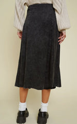 Acid Washed Long Skirts in Terracotta and Black