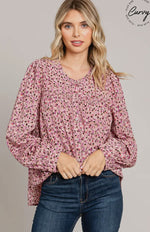 Curvy Rose Floral Blouse