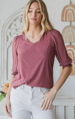 Swiss Dot Chiffon Blouse