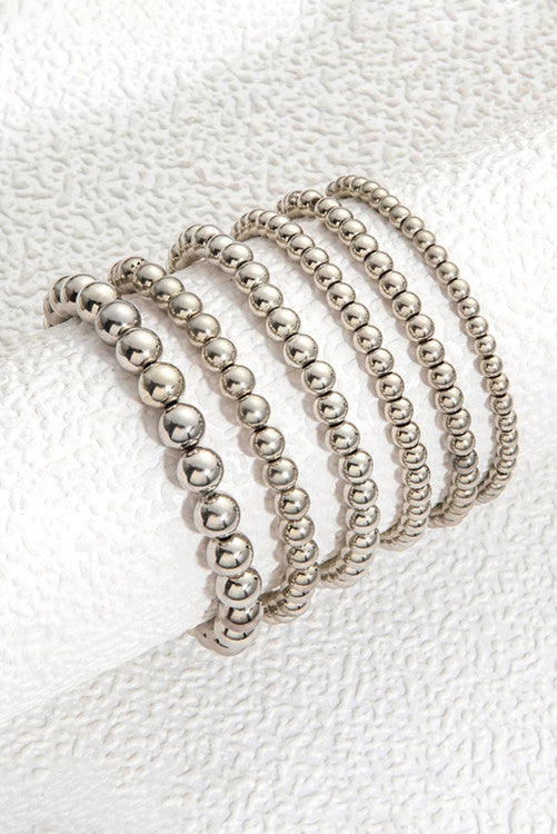 Silver Beaded Bracelet