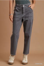 Twill Contrast Trim Pants