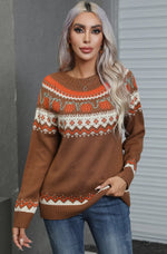 Pumpkin Fair Isle Knit Sweater