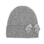 Rhinestone Bow Cuff C.C Beanie HTE0151