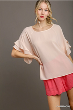 Layered Sleeve Accent Blouse in 3 colors