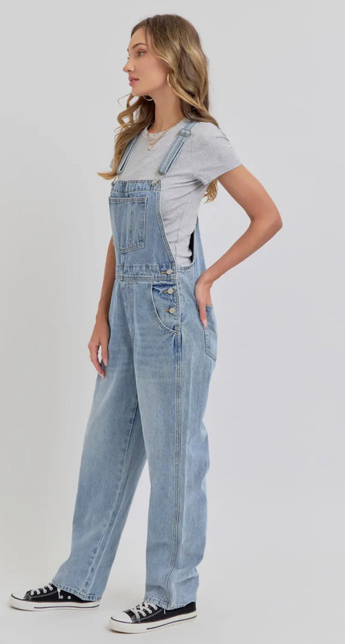 Loose Fit Denim Overalls