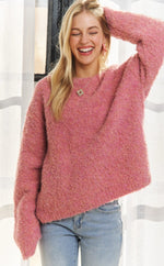 Very Fuzzy Warm Rose Sweater