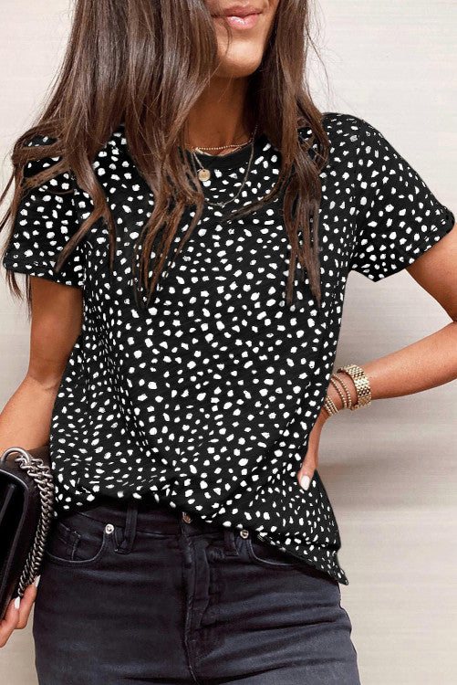 Black Cheetah Print Blouse