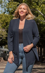 Plus Curvy Sheer Knit Cardigan