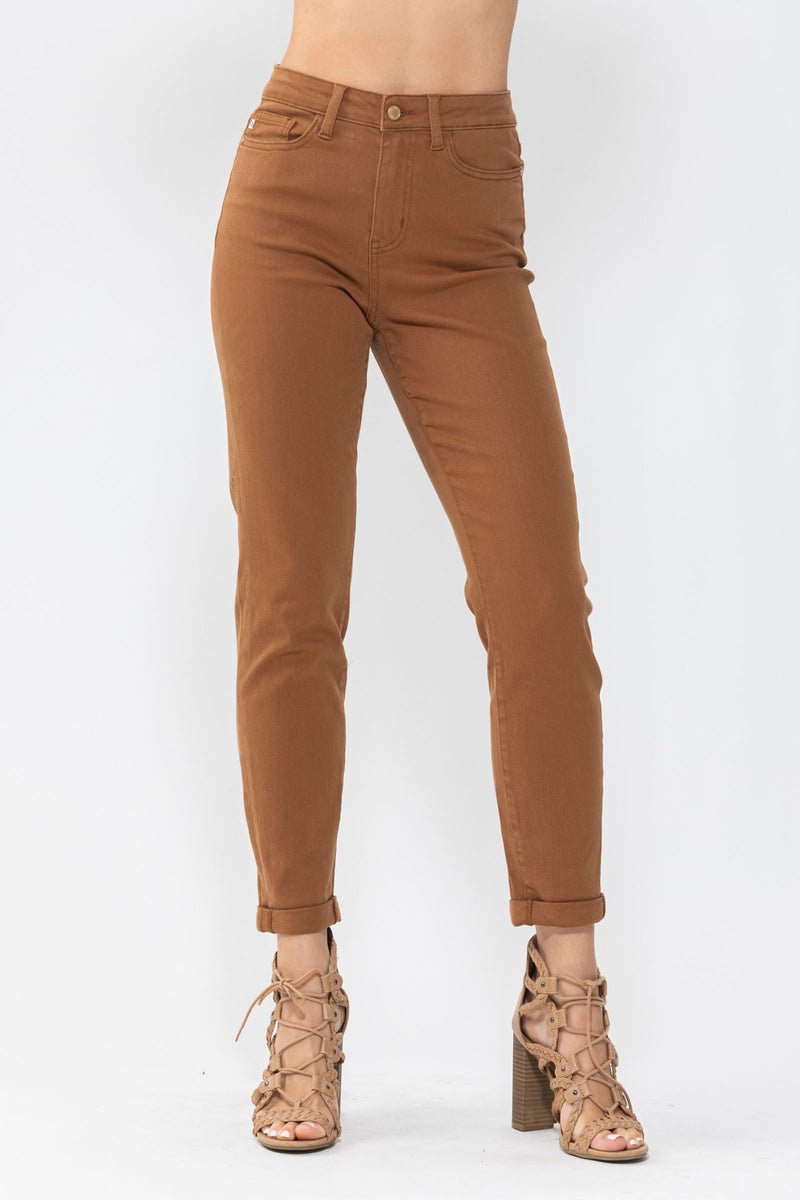 Judy Blue Hight Waist Brown Slim Fit Jeans