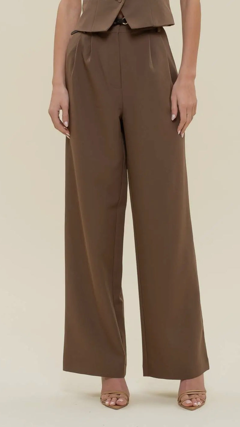 Lined Wide Leg Dress Pants