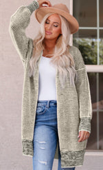 Chunky Knit Open Cardi