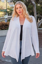 Plus Curvy Sheer Knit Cardigan