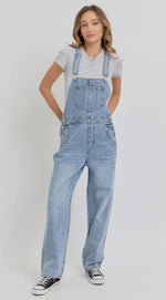 Loose Fit Denim Overalls