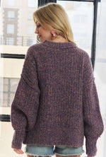 Deep Purple Soft and Cozy Oversized Sweater