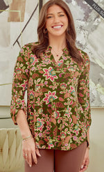 Olive Multi Fall Palate Blouse