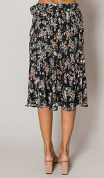 A-line Chiffon Midi Skirt with Adjustable Tie