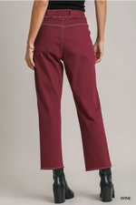 Twill Contrast Trim Pants