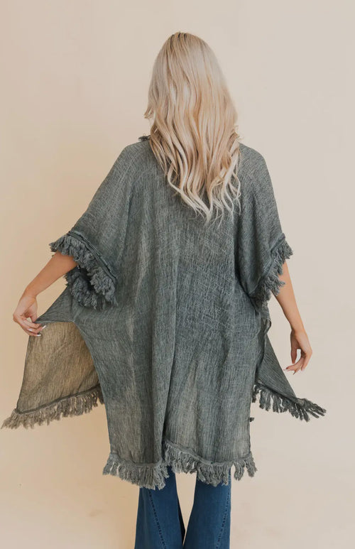 Fringe Ruffle Kimono