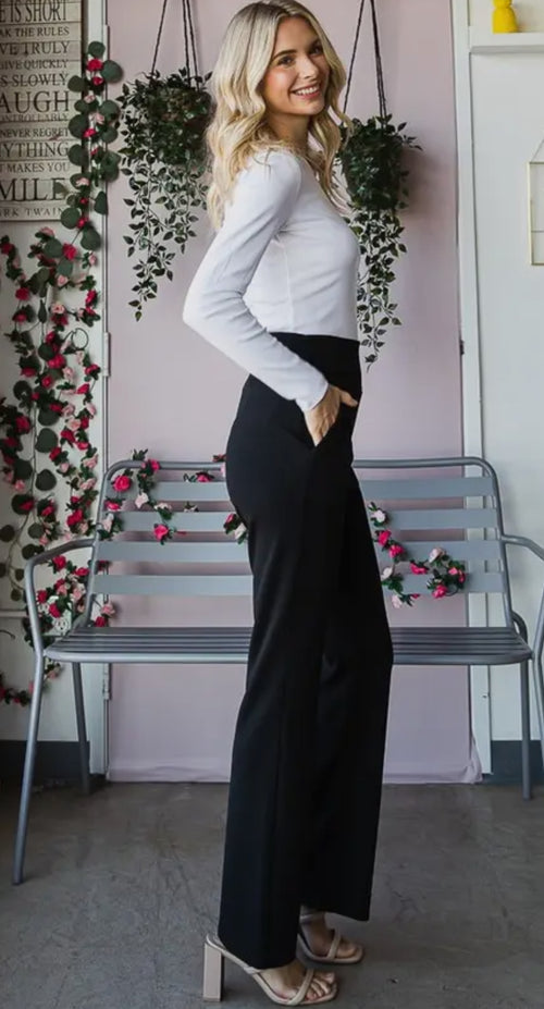 Black Flare Pants