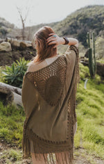 Restock:  Green Medallion Crochet Kimono