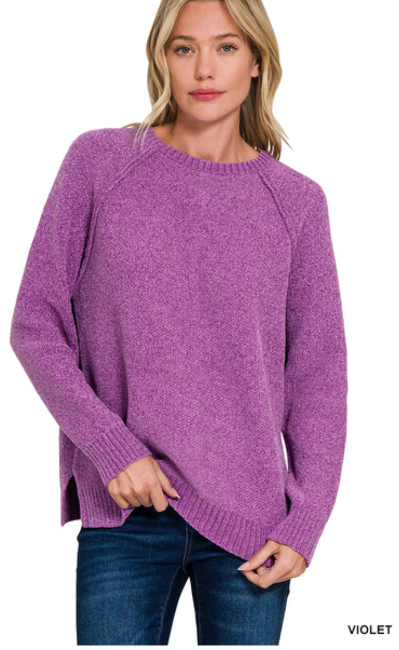 Chenille Raglan Sweaters in 8 Color Choices