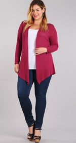 Plus Curvy Sheer Knit Cardigan