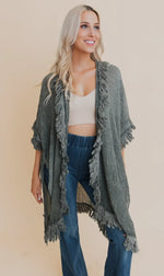 Fringe Ruffle Kimono