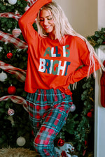 ALL IS BRIGHT Christmas Plaid Lounge Set