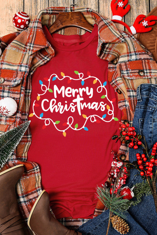 Merry Christmas Lights T Shirt