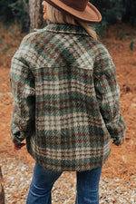 Mist Green Plaid Shacket