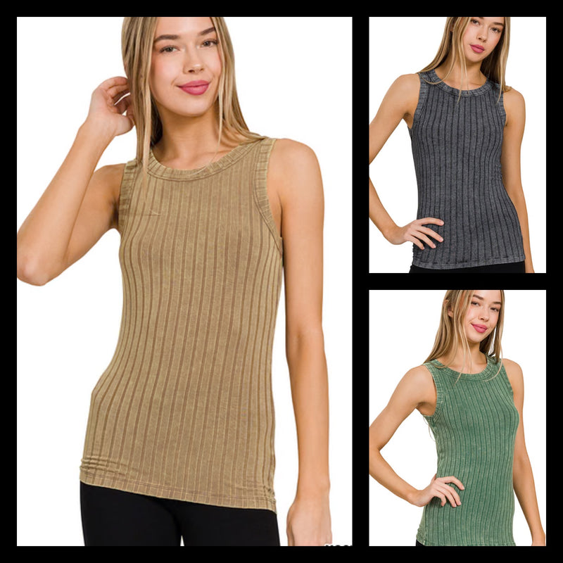 Chunky Ribbed Scoop Neck Tank