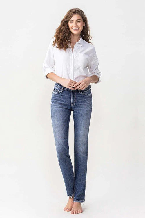 Mid Rise Straight Jeans- Lovervet by Vervet