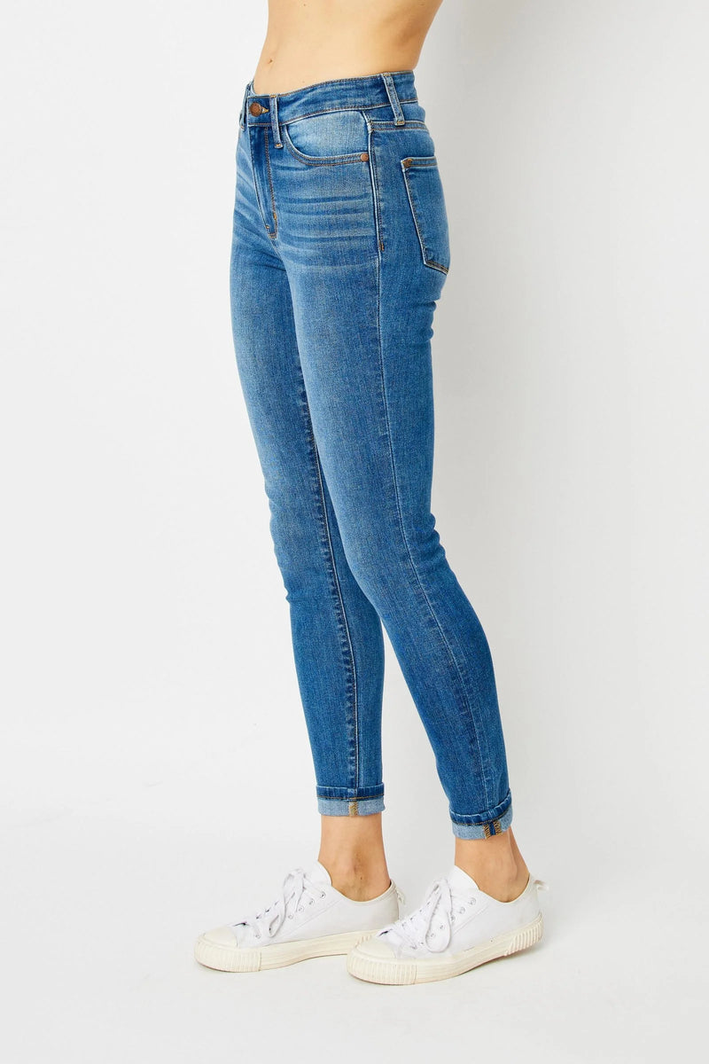 Judy Blue Cuffed Hem Skinny Jeans